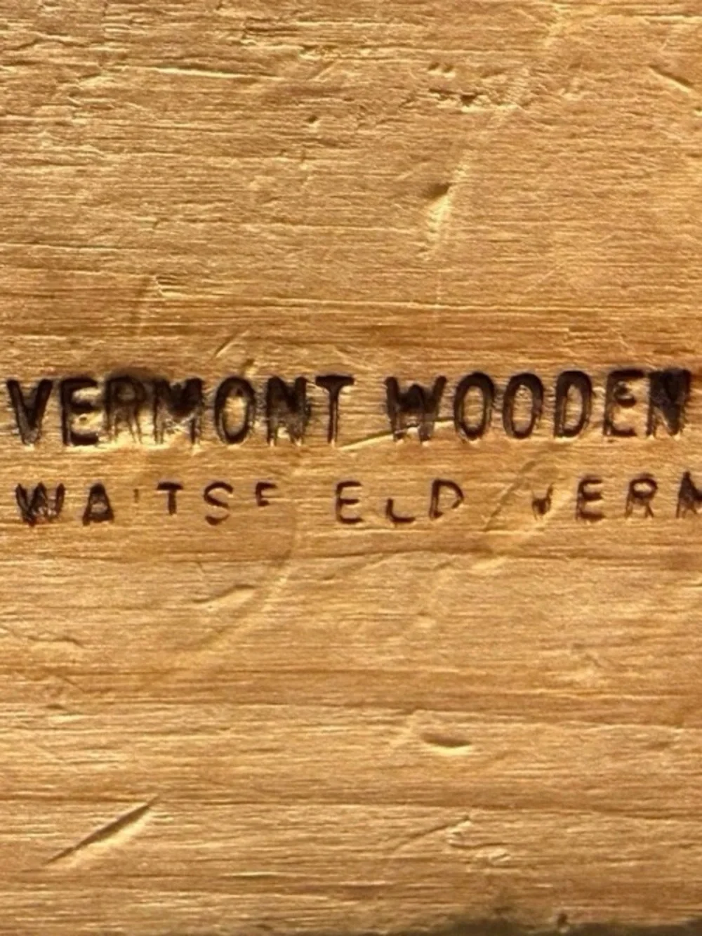 Vintage Vermont Wooden Toys Dump Trunk Waitsfield VT Handcrafted Wood Toy USA